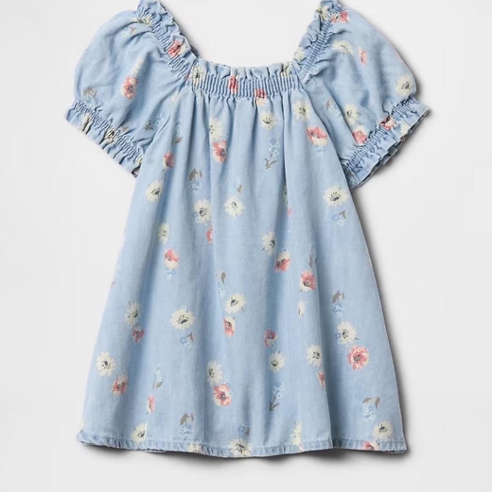GAP Sky Blue Floral Kids Dress